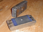 Lift blocks: welded steel and machined.
