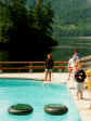 Jess and Kerrie at the pool