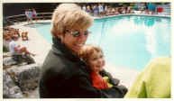 Jacquie and Julia at the pool