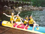 Lynnette, Amanda, T-Bone and Jacquie on the Caribe (Kuh-ree-bay).