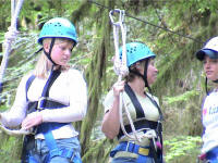 On the ropes course.