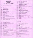 Malibu Club schedule Week 1(a)