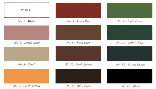 American Camouflage Color Palette