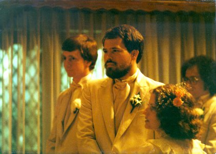 Tom and Sylvia at Altar (Curt and Steve in Background)